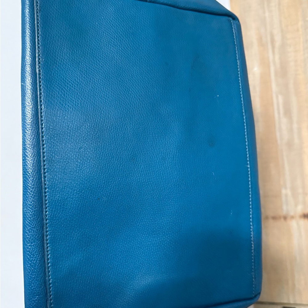 COACH glossy blue Leather Tote – (Slouchy & Soft) - Picture 7 of 15